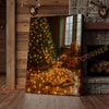 Joycorner Cozy Christmas Deer Wrapped in Fairy Lights – Festive Tree Background 3D Wrapped Canvas