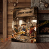 Joycorner Jersey Cow Trio Western Saloon Beer Cheers Rustic Bar Sign Customized Farm Name Canvas