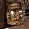Joycorner Jersey Cow Trio Western Saloon Beer Cheers Rustic Bar Sign Customized Farm Name Canvas