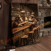 Joycorner Simmental Cow Western Bar Counter Beer Toast Rustic Canvas