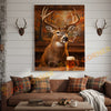 Joycorner Buck Deer Beer Cigar Cabin Interior 3D Wrapped Canvas