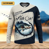 Joycorners Bass Fishing Shirt, Long Sleeve Sun Shirt, Camo Long Sleeve Shirt, Mens Fishing Shirt