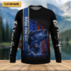 Joycorners Kiss My Bass Patriotic Fishing Shirt, SPF Shirt, Funny Fishing Shirt, Fishing Shirts For Men, Bass Fishing