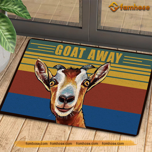 Joycorners Vintage Goat Doormat, Goat Away Gift For Goat Lovers, New Home Gift, Housewarming Gift, Goat Decor LM0210