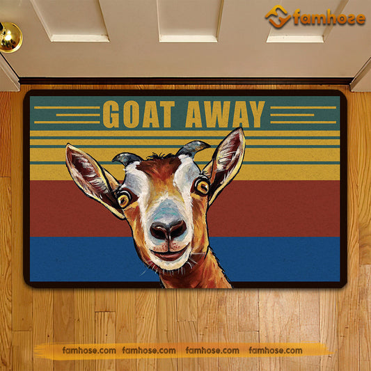 Joycorners Vintage Goat Doormat, Goat Away Gift For Goat Lovers, New Home Gift, Housewarming Gift, Goat Decor LM0210