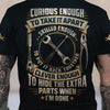 Joycorners Personalized Mechanic Shirt, Clever Enough To Hide The Extra Parts When I'm Done, Funny Quote Design, Gift For Men PT2609