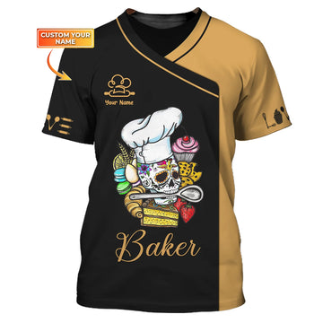 BAKER - Custom Bakery Shirt Gift For Baking & Cake Lover Printed Shirt
