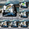 Joycorners Fishing Blue Flame Sport Pattern Personalized Name 3D Cap (11 Breeds)