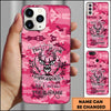 Joycorners Artist Hunting - Pretty In Pink Dangerous In Camo Deer Hot Pink Personalized Name Phone Case