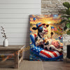 Joycorner Holstein Cow Americana Float Beer Sunglasses 3D Wrapped Canvas