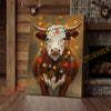 Joycorner Hereford Cow Christmas Lights 3D Wrapped Canvas