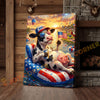 Joycorner Holstein Cow Americana Float Beer Sunglasses 3D Wrapped Canvas