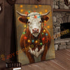 Joycorner Hereford Cow Christmas Lights 3D Wrapped Canvas