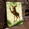 Joycorner Funny Deer Middle Finger Forest Scene – Humorous Wildlife Art 3D Wrapped Canvas