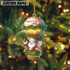 Joycorners Christmas Cow Farm Balloon Acrylic Ornament (14 Breed Options)