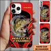 Joycorner Fishing Jumping Water Fisherman Silhouette Personalized Name 3D Phone Case (10 Fish Species)