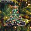 Joycorners Personalized Cow Family Christmas Acrylic Ornament