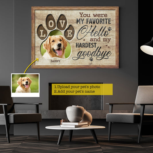 Joycorners Personalized Dog Doormat, You Were My Favorite Hello, Doormat For Home Decor Housewarming Gift, Welcome Mat Gift For Dog Lovers LM0210