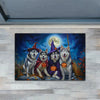 Joycorners Halloween Husky Dog Doormat, A Spooky Husky Gathering, Doormat For Home Decor Housewarming Gift, Welcome Mat Gift For Dog Lovers LM0210