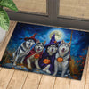 Joycorners Halloween Husky Dog Doormat, A Spooky Husky Gathering, Doormat For Home Decor Housewarming Gift, Welcome Mat Gift For Dog Lovers LM0210