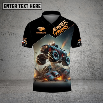 Joyconers Unisex Shirt - Custom Text Shirt Monster Trucks