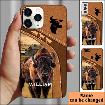 Joycorners American Bison Hunting Personalized Name Phone Case LM1012