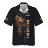 Joycorners Personalized Mechanic Shirt, I'm An American Mechanic, USA Flag Skull Design, Gift For Men PT2609