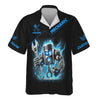 Joycorners Custom Name Mechanic Shirt Blue Flame Muscle Engine Piston Holding Wrench T Shirt PT2609