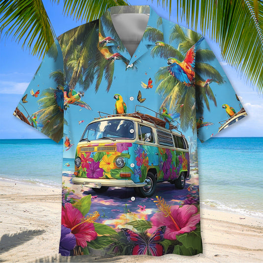 Joycorners Camping Car Aloha Beach Hawaiian Shirt