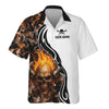 Joycorners Personalized Mechanic Shirt, Skull Engine Piston Flame Design, Mechanic Uniforms, Gift For Men PT2609
