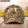 Joycorners Sunflower Western Cowhide Personalized Name 3D Hat
