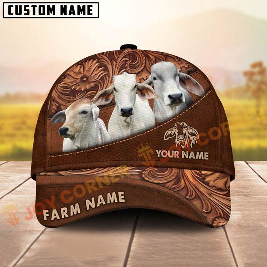 Joycorners Brahman Farming Life Customized Name And Farm Name 3D Classic Cap