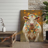 Joycorner Charolais Cow Christmas Lights 3D Wrapped Canvas