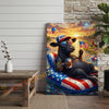 Joycorner Black Angus Cow Americana Float Beer Sunglasses 3D Wrapped Canvas
