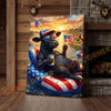 Joycorner Black Angus Cow Americana Float Beer Sunglasses 3D Wrapped Canvas
