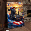 Joycorner Black Angus Cow Americana Float Beer Sunglasses 3D Wrapped Canvas