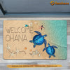 Joycorners Turtle Doormat, Welcome Ohana Gift For Turtle Lovers, New Home Gift, Housewarming Gift, Turtle Decor LM0210