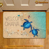 Joycorners Turtle Doormat, Welcome Ohana Gift For Turtle Lovers, New Home Gift, Housewarming Gift, Turtle Decor LM0210