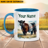 Joycorners Belted Galloway Personalized Name Two Tone Mug