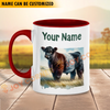 Joycorners Belted Galloway Personalized Name Two Tone Mug