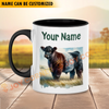 Joycorners Belted Galloway Personalized Name Two Tone Mug