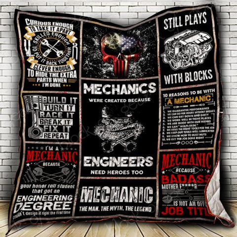 Joycorners I Am Mechanic Quilt Blanket
