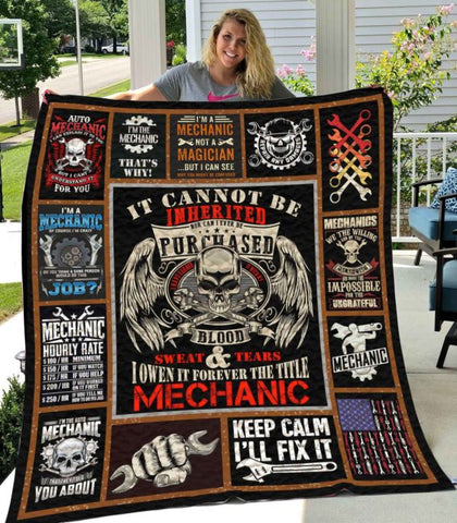 Joycorners Mechanic I’m A Mechanic Not A Magician Quilt Blanket Great Customized Gifts For Birthday Christmas Thanksgiving Perfect Gifts For Mechanic