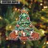 Joycorners Personalized Cow Family Christmas Acrylic Ornament