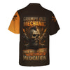 Joycorners Personalized T-Shirt Grumpy Old Mechanic You're About To Exceed The Limits Of My Medication Flame Skull Design Shirt PT2609