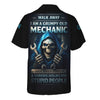 Joycorners Personalized T-Shirt I Am A Grumpy Old Mechanic Blue Flame Grim Reaper Design Shirt For Mechanics PT2609