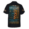 Joycorners Personalized Mechanic Shirt, I'm An American Mechanic, USA Flag Skull Design, Gift For Men PT2609