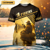 Joycorners Proof Bigfoot Prefers Sunset Fishing Trips Fishing UPF Shirts, Funny Fishing Shirt, Fishing Shirts For Men