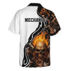 Joycorners Personalized Mechanic Shirt, Skull Engine Piston Flame Design, Mechanic Uniforms, Gift For Men PT2609