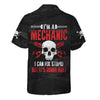 Joycorners Custom Name Funny Mechanic Skull T Shirt I'm A Mechanic I Can Fix Stupid Shirt PT2609
